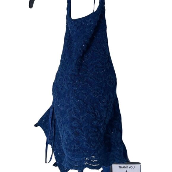 City Studio Womens Navy Foiled  Party 1 Piece top Juniors NWT size 3 - Picture 7 of 11